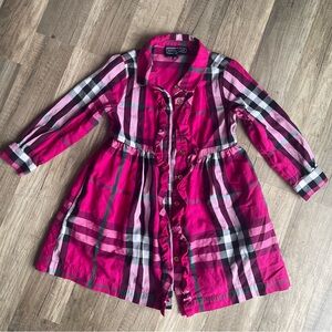 Duffield Lane girls Pink Plaid Dress size 4